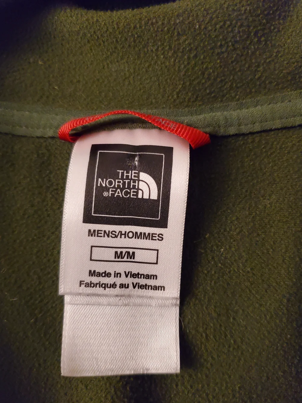 The North Face VaporWick Full Zip Hoodie Mens M Olive Green